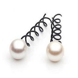 Spin Pins hairpins w/ White Pearl 2 pcs - Hair Accessories | Fashiongirl