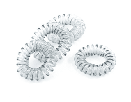 Élastiques en spirale - Transparents 4 pièces - | Fashiongirl