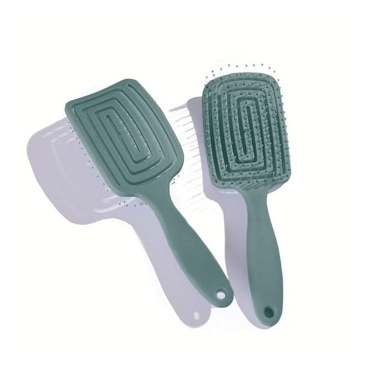 TBC Detangling Hair Brush - Wet &amp; Dry Hollow Brush - Turquoise - Hair Styling tool