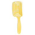 Brosse démêlante TBC - Brosse creuse pour cheveux secs et mouillés - Jaune - Accessoire de coiffure | Fashiongirl