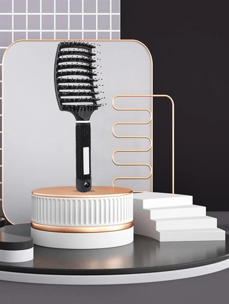 TBC Detangling Hair Brush with Boar Hair - Black - Hair Styling tool