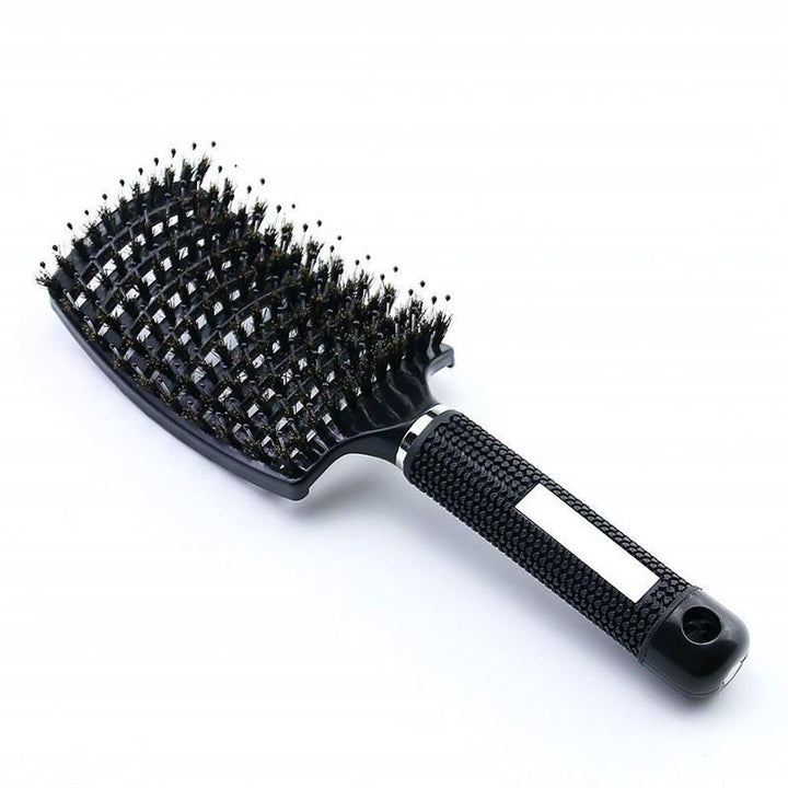 TBC Detangling Hair Brush with Boar Hair - Black - Hair Styling tool