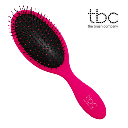 TBC The Wet &amp; Dry Brush Detangler Hair Brush - Flamingo Pink - Hair Styling tool