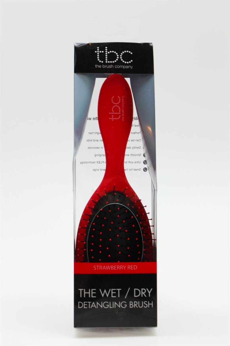 À confirmer Brosse démêlante Wet & Dry Brush Detangler - Rouge fraise - Accessoire de coiffure