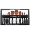 Technique PRO Pinceaux ovales pour maquillage - 10 sets - 