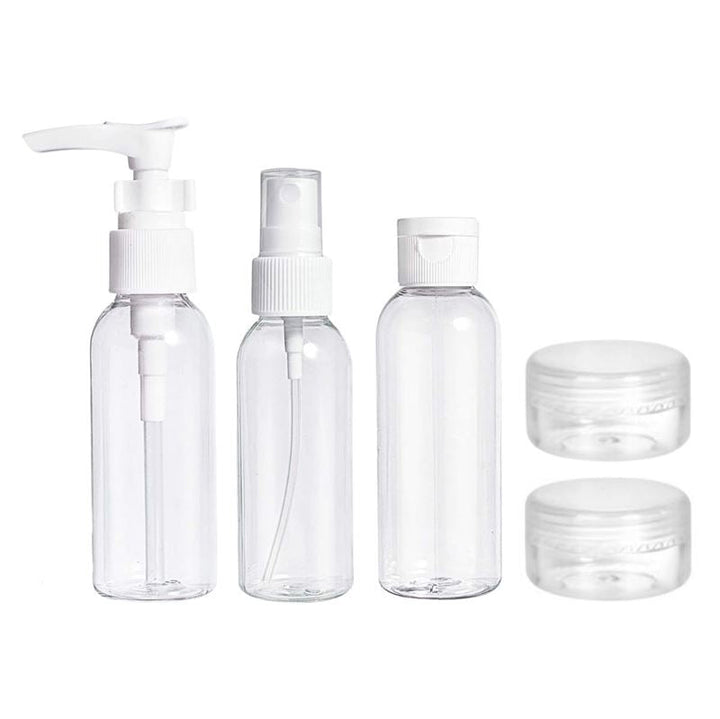 Travel bottles 3 pcs 50 ml + 2 pcs cream container - | Fashiongirl