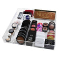 Le plateau de rangement en acrylique UNIQ pour maquillage/bijoux comporte 12 compartiments, parfaits pour ranger proprement les palettes d'ombres à paupières, les fards à joues, les poudres et les compacts de vos marques préférées pour une organisation sans effort.