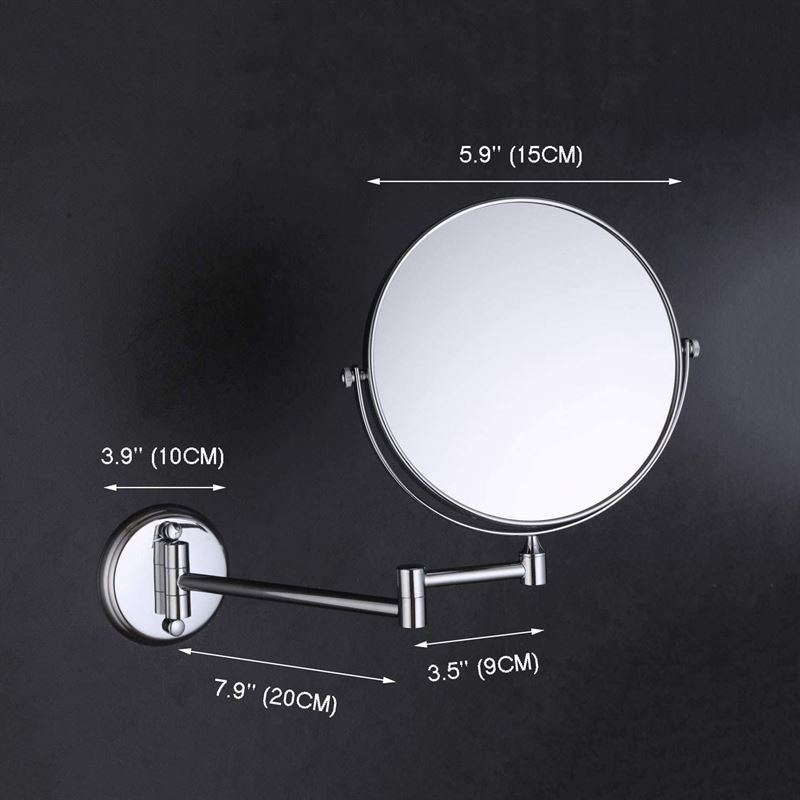 Miroir de salle de bain UNIQ avec grossissement 10x et bras - | Fashiongirl