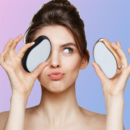 UNIQ Crystal Hair Eraser - Epilator with crystal for painless hair removal - Silver - | Fashiongirl