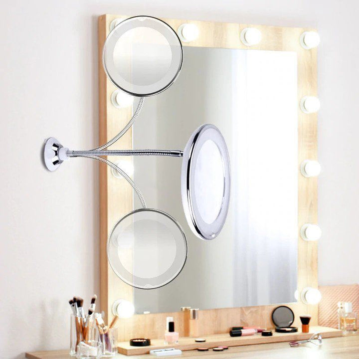 Miroir flexible UNIQ avec éclairage LED et grossissement 10x - | Fashiongirl