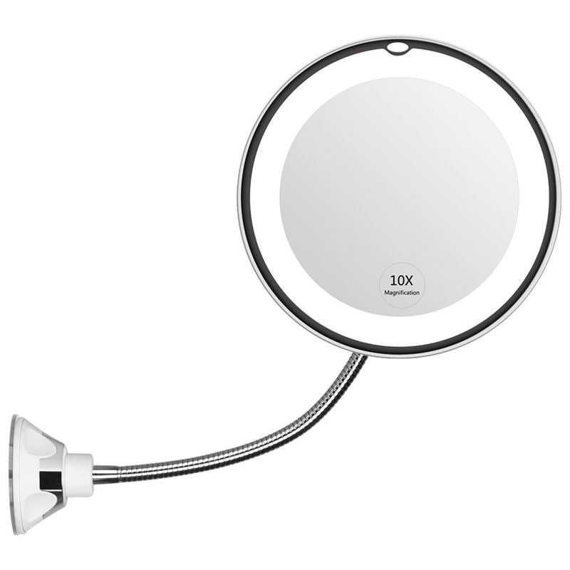 Miroir flexible UNIQ avec éclairage LED et grossissement 10x - | Fashiongirl