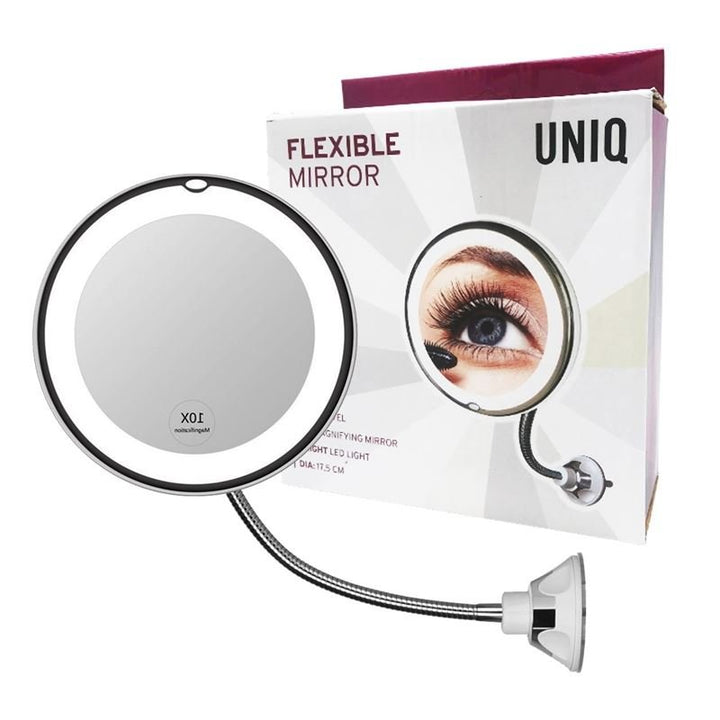 Miroir flexible UNIQ avec éclairage LED et grossissement 10x - | Fashiongirl