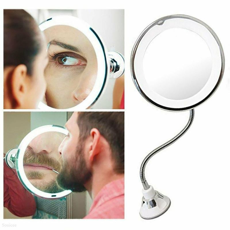 Miroir flexible UNIQ avec éclairage LED et grossissement 10x - | Fashiongirl