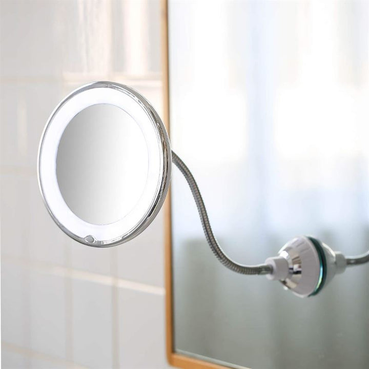 Miroir flexible UNIQ avec éclairage LED et grossissement 10x - | Fashiongirl