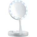 Miroir de maquillage pliable UNIQ avec éclairage LED et grossissement 10x (miroir pliable) - | Fashiongirl