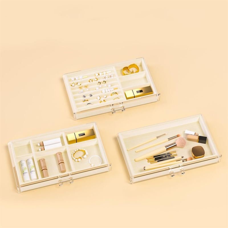 Miroir de maquillage UNIQ Glasgow avec 6 ampoules LED et 3 tiroirs de rangement pour bijoux - | Fashiongirl