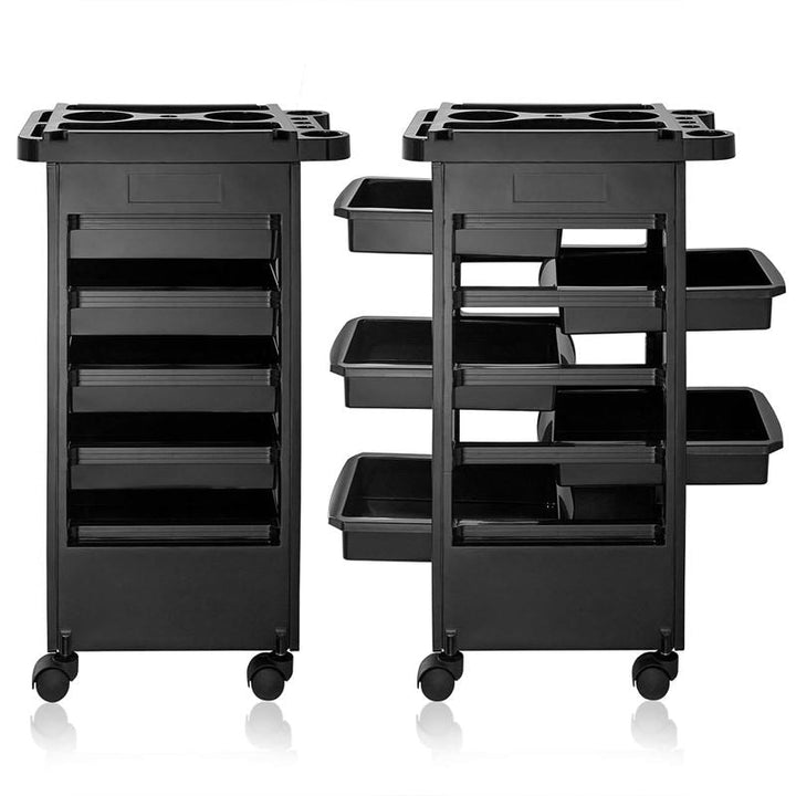 Chariot de coiffure UNIQ / table à roulettes - Noir - | Fashiongirl