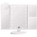 Miroir de maquillage UNIQ Hollywood Miroir à trois volets avec éclairage LED, blanc - | Fashiongirl