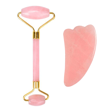 UNIQ Jade Roller Rose Quartz + Guasha Stone | for the face - | Fashiongirl