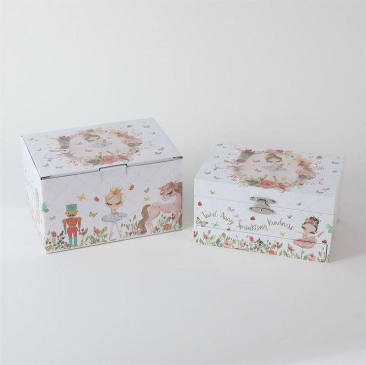 UNIQ Kids Jewellery Box with Music Ballerina - White - Jewelry Box