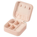 Boîte à bijoux UNIQ en similicuir pour boucles d'oreilles - Pink Square - rose - Boîte à bijoux