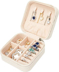 Boîte à bijoux UNIQ en similicuir pour boucles d'oreilles - White Square - blanc - Boîte à bijoux