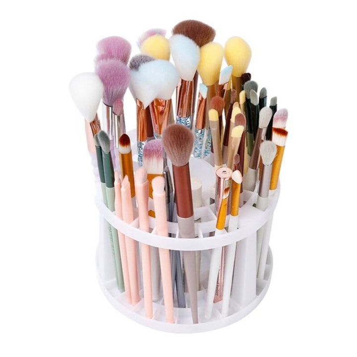 UNIQ Makeup brush organiser - brush holder for 49 brushes - white - | Fashiongirl
