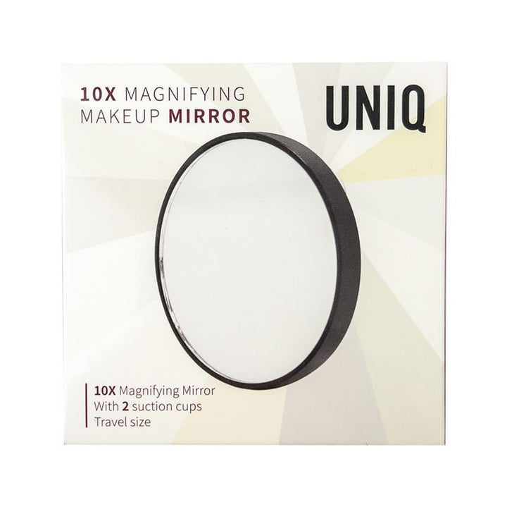 UNIQ Makeup mirror 10X magnification with suction cup - Black - | Fashiongirl