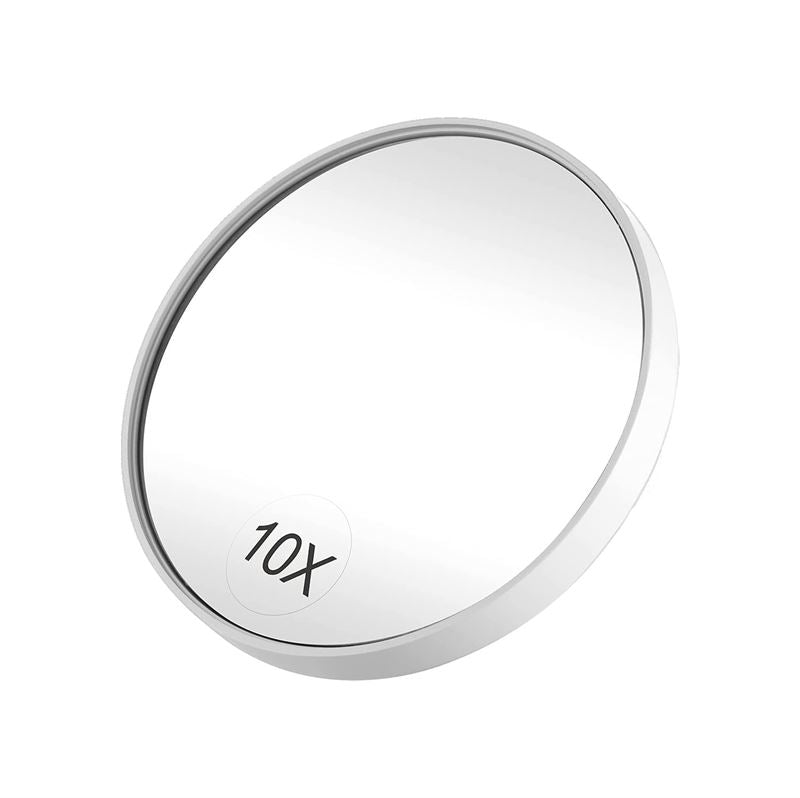 Miroir de maquillage UNIQ avec grossissement 10X et ventouse - Blanc - | Fashiongirl