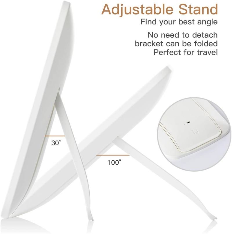 Miroir de maquillage UNIQ avec éclairage LED tactile réglable - blanc - | Fashiongirl