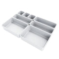 Ensemble de rangement UNIQ à plusieurs tiroirs avec 8 boîtes - Blanc - | Fashiongirl