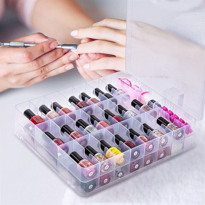 UNIQ Nail Polish Universal Organiser - storage with 48 compartments - | Fashiongirl