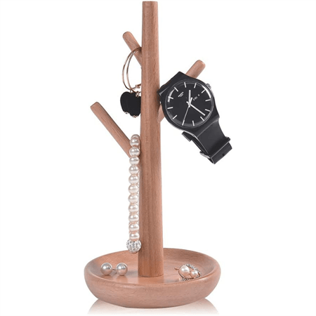 UNIQ Pine Jewellery Tree in Light Beech Wood - 23 cm - | Fashiongirl