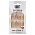 Faux ongles à coller UNIQ - Pastel French - | Fashiongirl