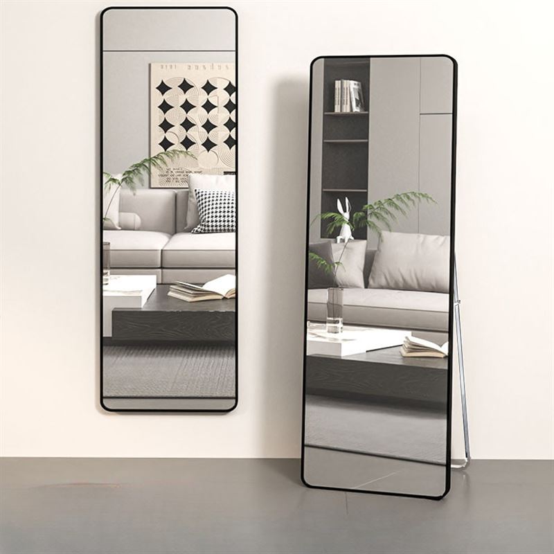Miroir mural/de sol UNIQ Replica en aluminium/verre, 80 x 180 cm - Noir - | Fashiongirl
