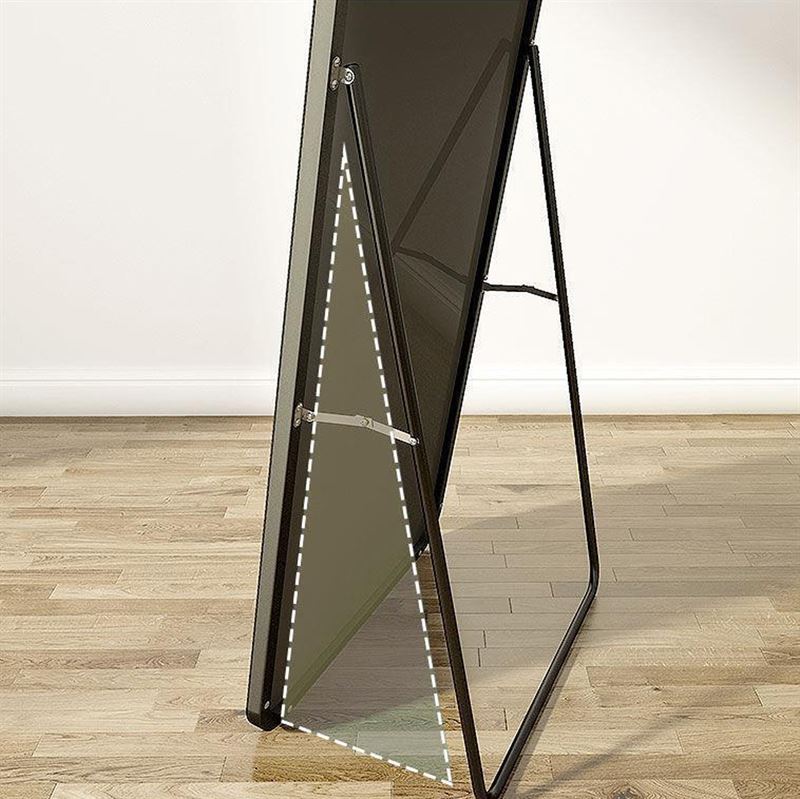 Miroir mural/miroir sur pied UNIQ en aluminium/verre, 80 x 180 cm - Blanc - | Fashiongirl