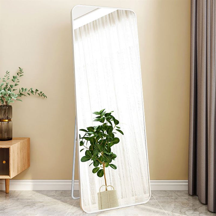 Miroir mural/miroir sur pied UNIQ en aluminium/verre, 80 x 180 cm - Blanc - | Fashiongirl