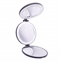 Miroir de voyage compact à trois volets UNIQ avec LED (grossissement 5x et 10x) - Noir - | Fashiongirl