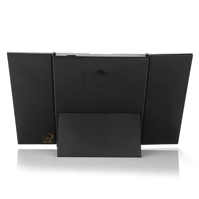 Miroir de maquillage UNIQ Vanity à trois volets avec éclairage LED, noir - | Fashiongirl