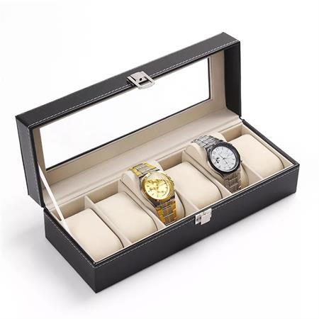 Boîte à montres UNIQ / Boîte à montres en cuir pour 6 montres - unisexe - | Fashiongirl