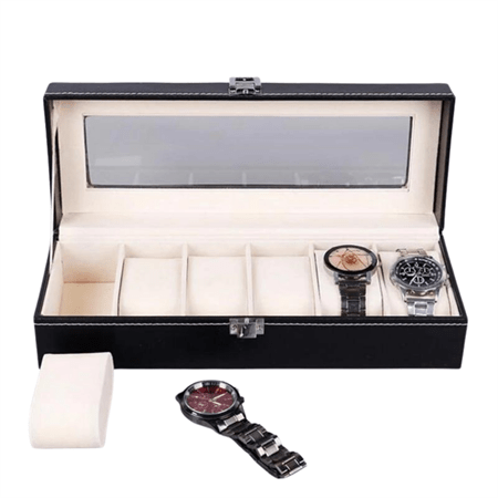 Boîte à montres UNIQ / Boîte à montres en cuir pour 6 montres - unisexe - | Fashiongirl