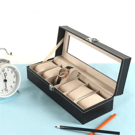 Boîte à montres UNIQ / Boîte à montres en cuir pour 6 montres - unisexe - | Fashiongirl