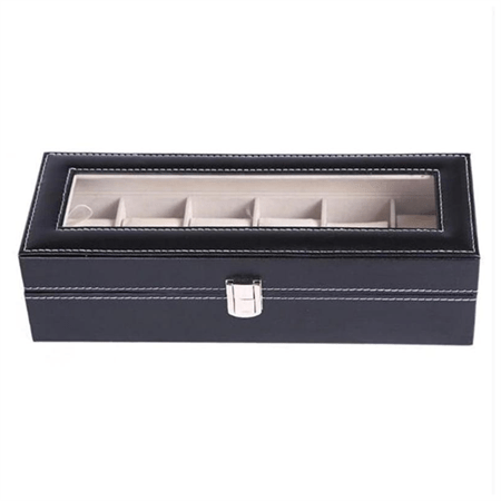 Boîte à montres UNIQ / Boîte à montres en cuir pour 6 montres - unisexe - | Fashiongirl
