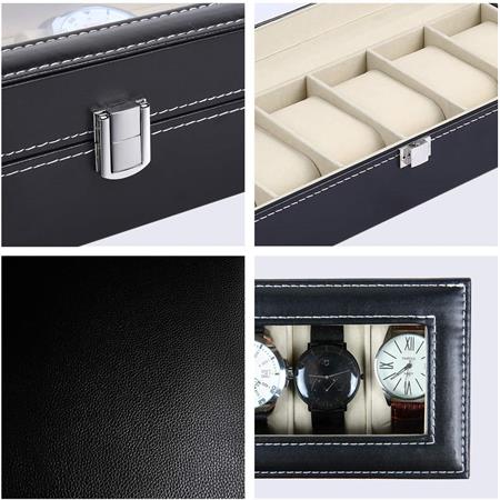 Boîte à montres UNIQ / Boîte à montres en cuir pour 6 montres - unisexe - | Fashiongirl