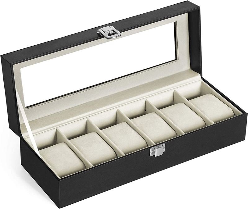Boîte à montres UNIQ / Boîte à montres en cuir pour 6 montres - unisexe - | Fashiongirl