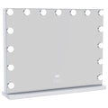 Miroir de courtoisie UNIQ XL Hollywood avec 15 ampoules LED et fonction tactile - Blanc - Miroir