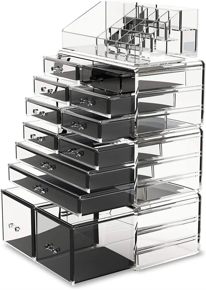 UNIQ XXL Organiser with 12 drawers and 16 compartments - Transparent - Organiser