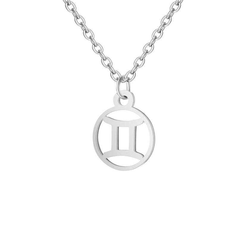 Zodiac sign necklace: Gemini - Zodiac, Silver - | Fashiongirl